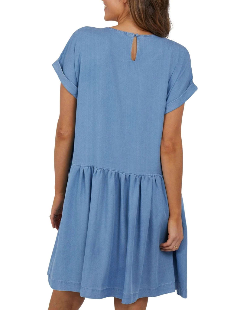 Elm Harlow Chambray Dress - Blue