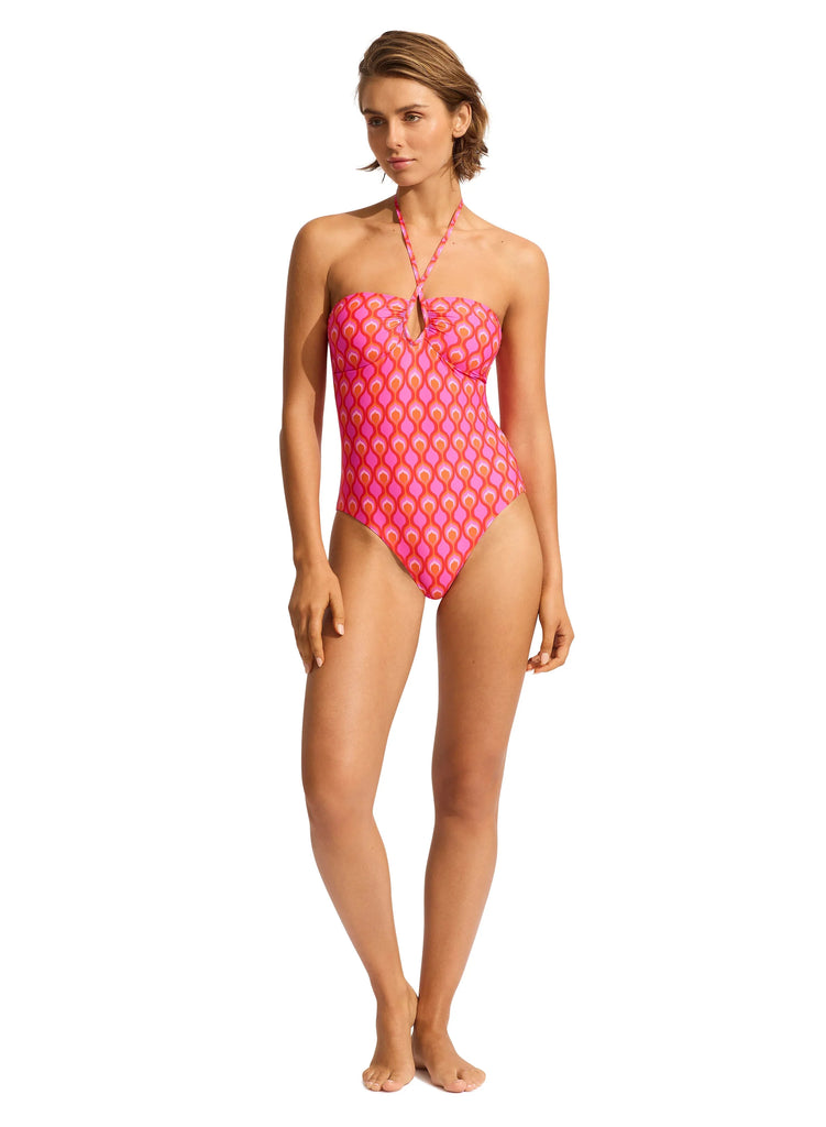 Birds of Paradise Diamond Wire One Piece - Chilli Red by Seafolly is currently available at Rawspice Boutique, South West Rocks. 