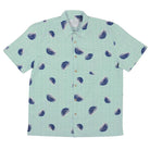 Men’s short sleeve bamboo shirt in chevron design with a chest pocket and eco-friendly coconut-shell look buttons. Made from bamboo fiber and cotton blend.