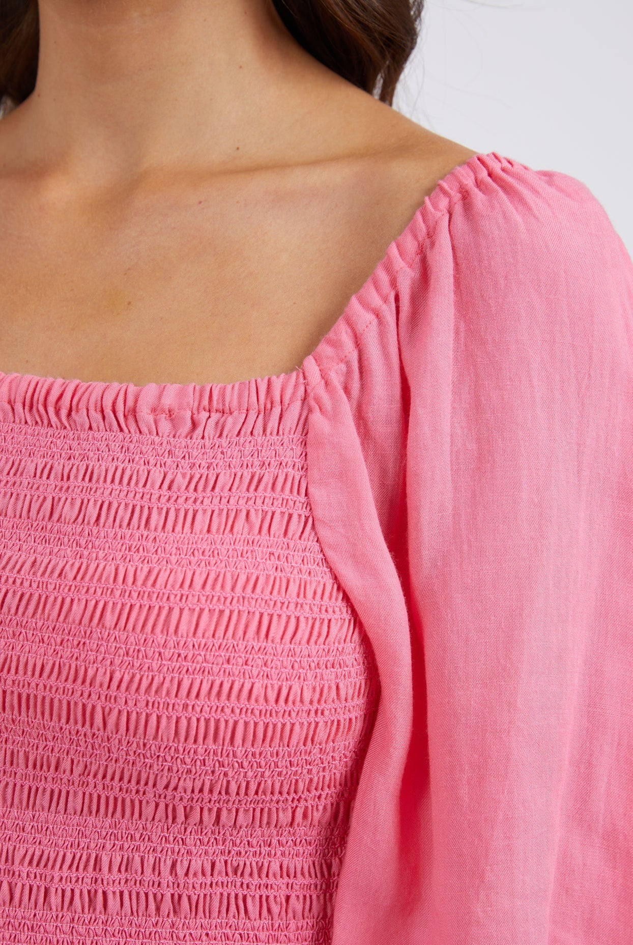 Dusk Midi Dress Pink Lemonade by Elm is currently available at Rawspice Boutique, South West Rocks.