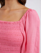 Dusk Midi Dress Pink Lemonade by Elm is currently available at Rawspice Boutique, South West Rocks.