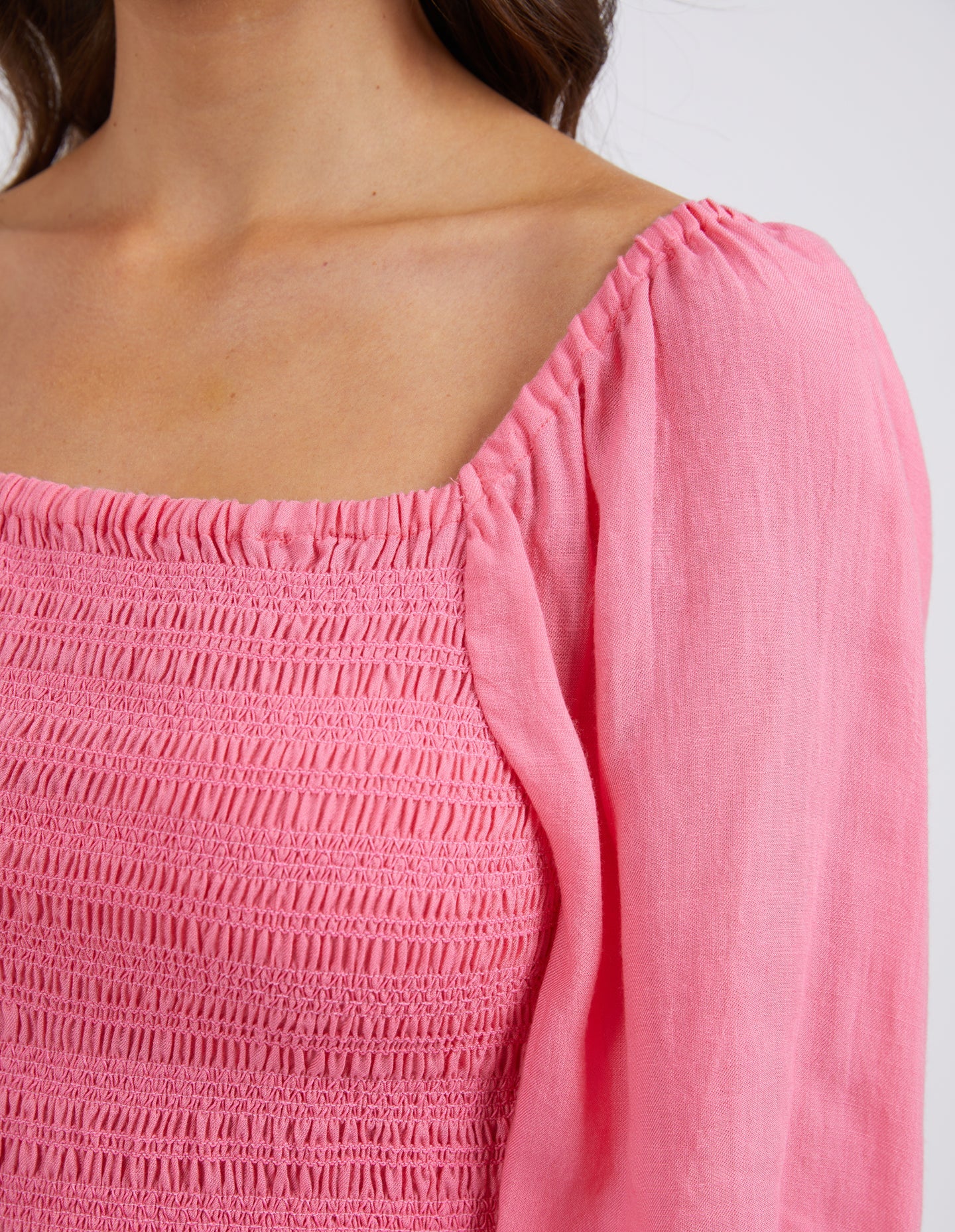 Dusk Midi Dress Pink Lemonade by Elm is currently available at Rawspice Boutique, South West Rocks.