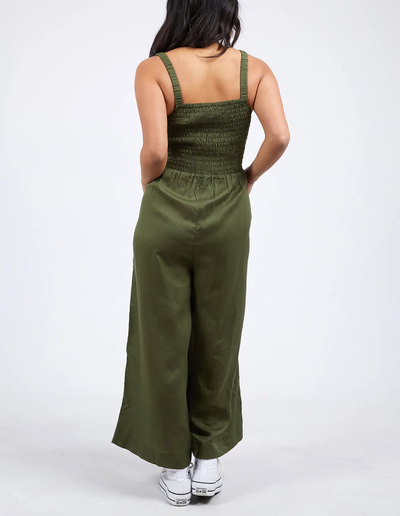 Dusk Jumpsuit Four Leaf Clover by Elm is currently available from Rawspice Boutique, South West Rocks.