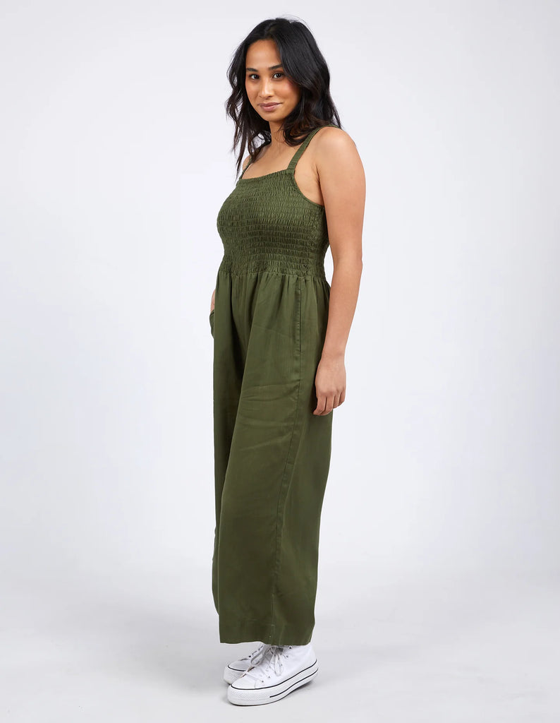 Dusk Jumpsuit Four Leaf Clover by Elm is currently available from Rawspice Boutique, South West Rocks.