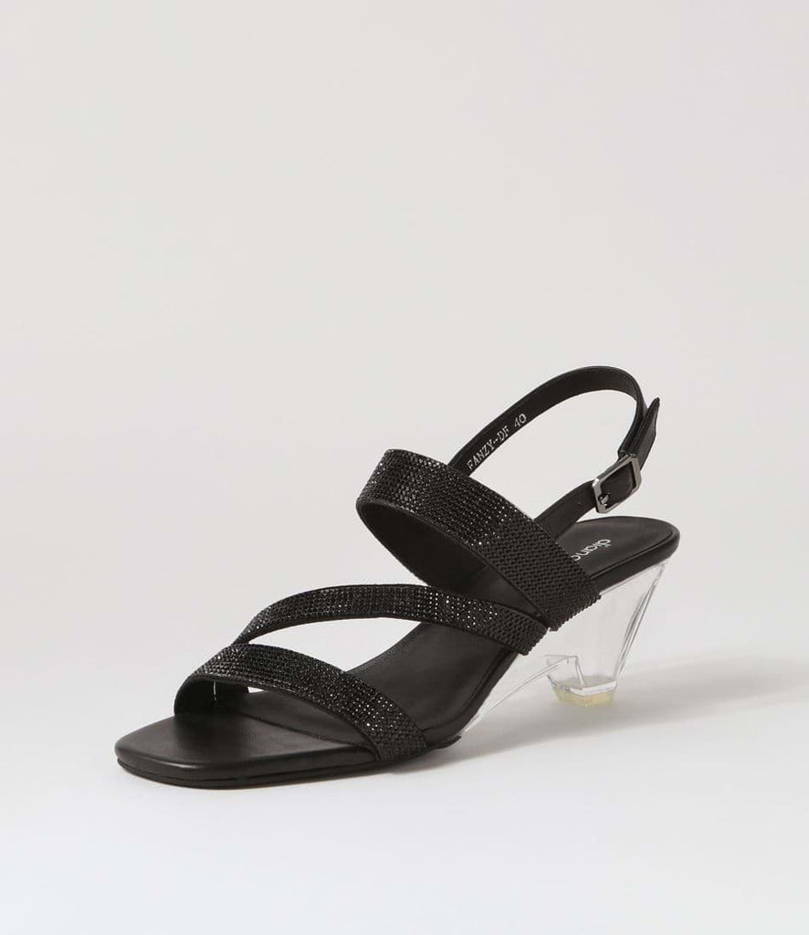 Fanzy Black Clear Jewels Sandals by Diana Ferrari are currently available from Rawspice Boutique, South West Rocks.