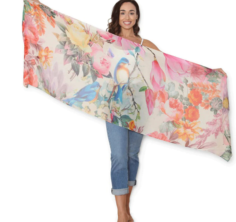 Garden of Romance Scarf from The Artists Label is currently available from Rawspice Boutique South West Rocks. 
