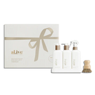 Kitchen Rituals Gift Set – Lemon Myrtle & Honeydew featuring Dishwashing Liquid, Bench Spray, Hand Wash, and natural bamboo dish brush in a Crisp White set.