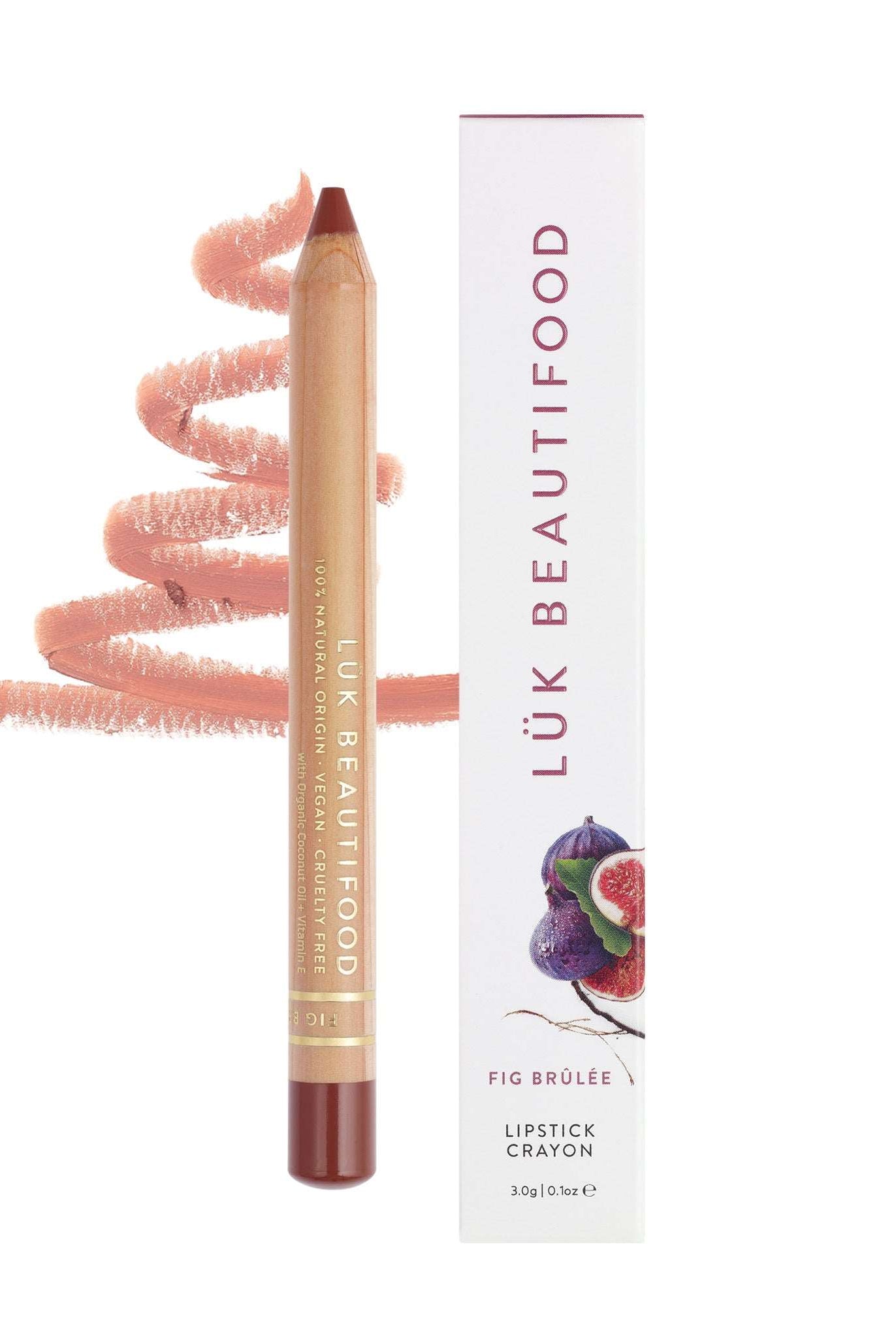 Lipstick Crayon - Fig Brulee by Luk Beautifood available at Rawspice Boutique.