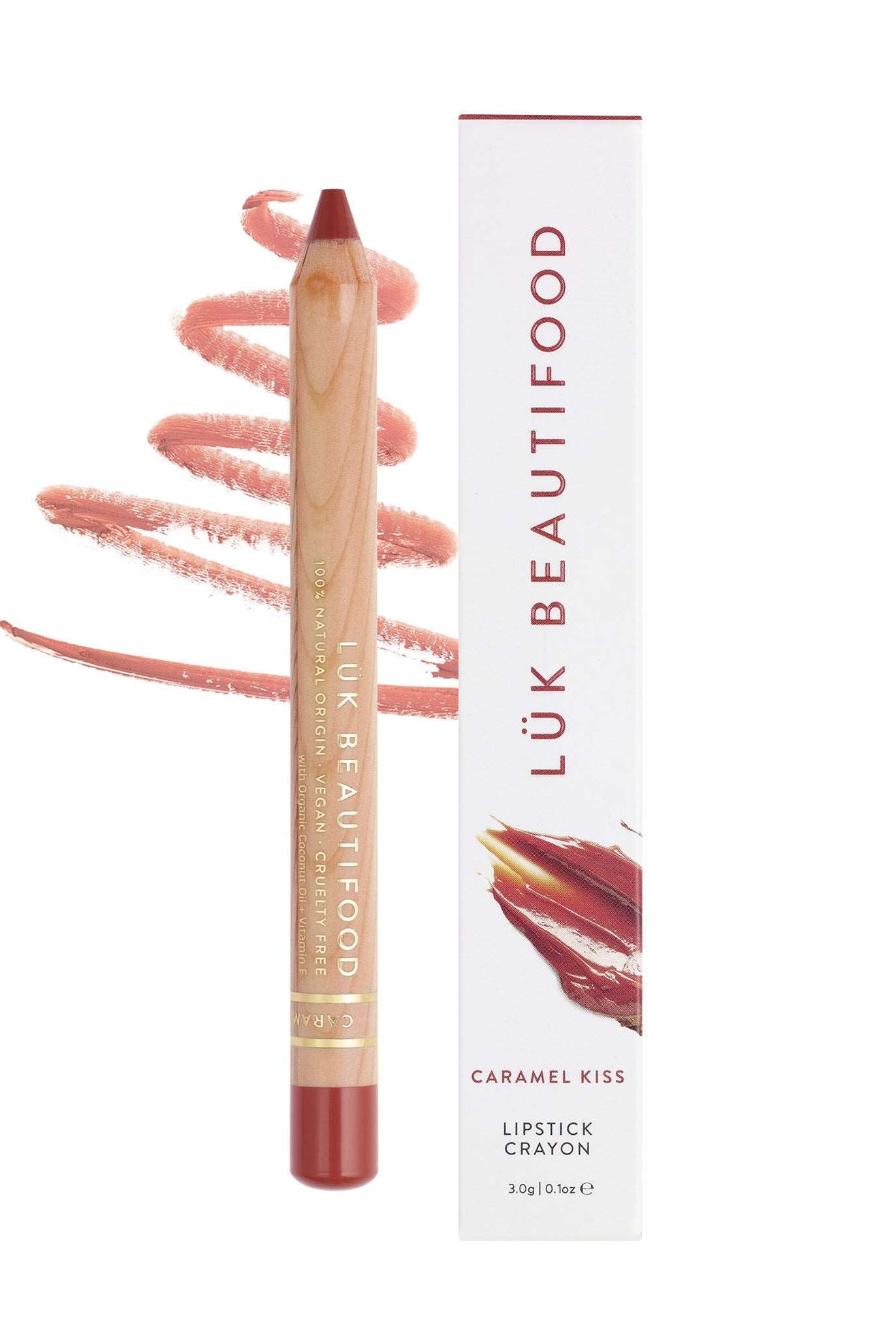 Lipstick Crayon - Caramel Kiss by Luk Beautifood available at Rawspice Boutique.