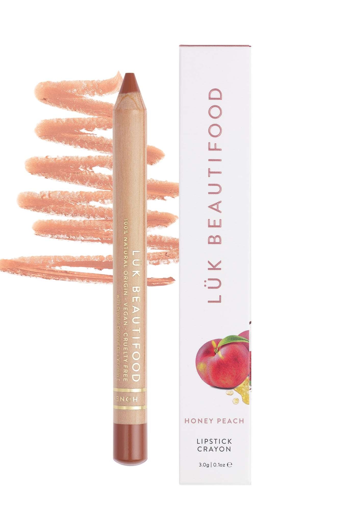 Lipstick Crayon - Honey Peach by Luk Beautifood available at Rawspice Boutique.