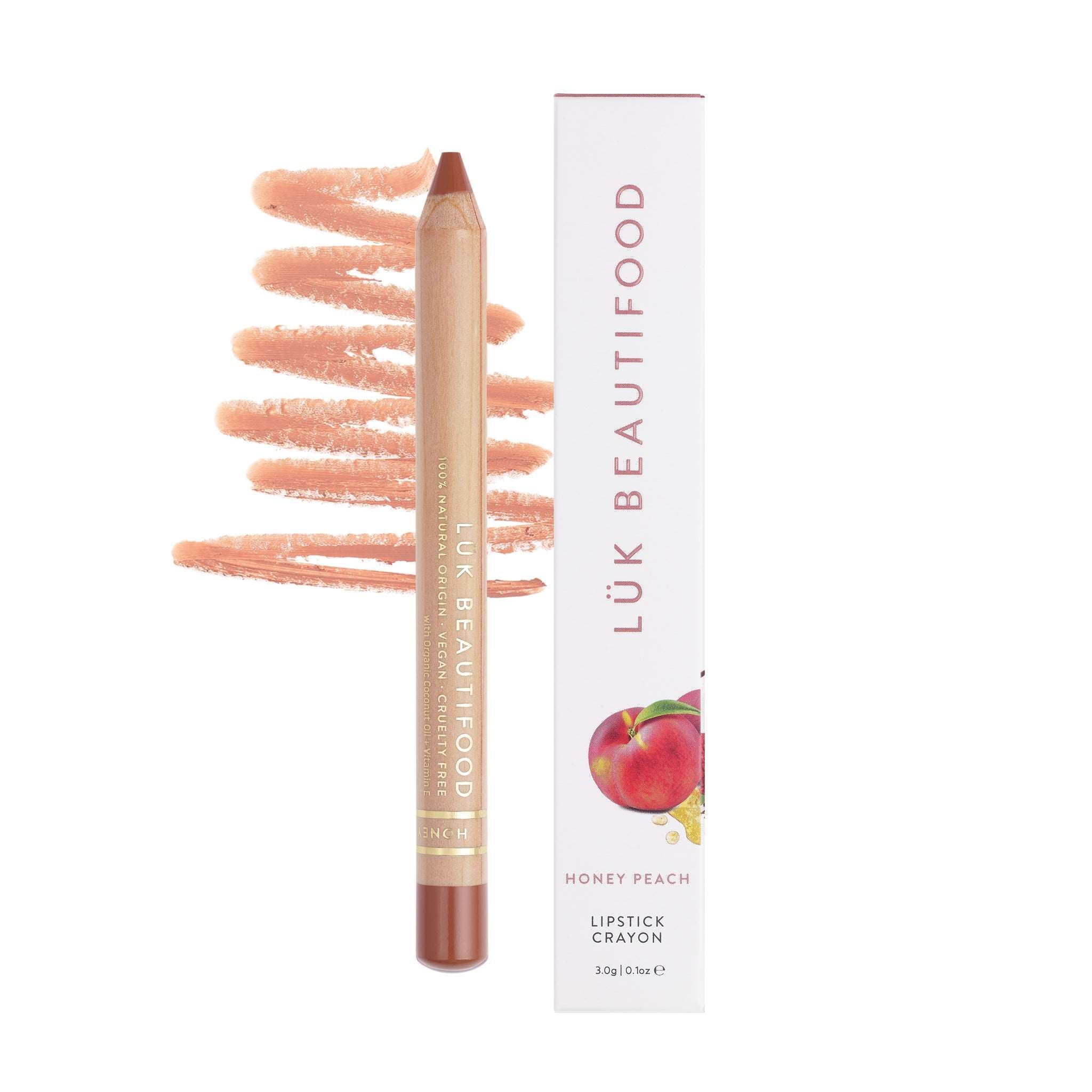 Lipstick Crayon - Honey Peach by Luk Beautifood available at Rawspice Boutique.