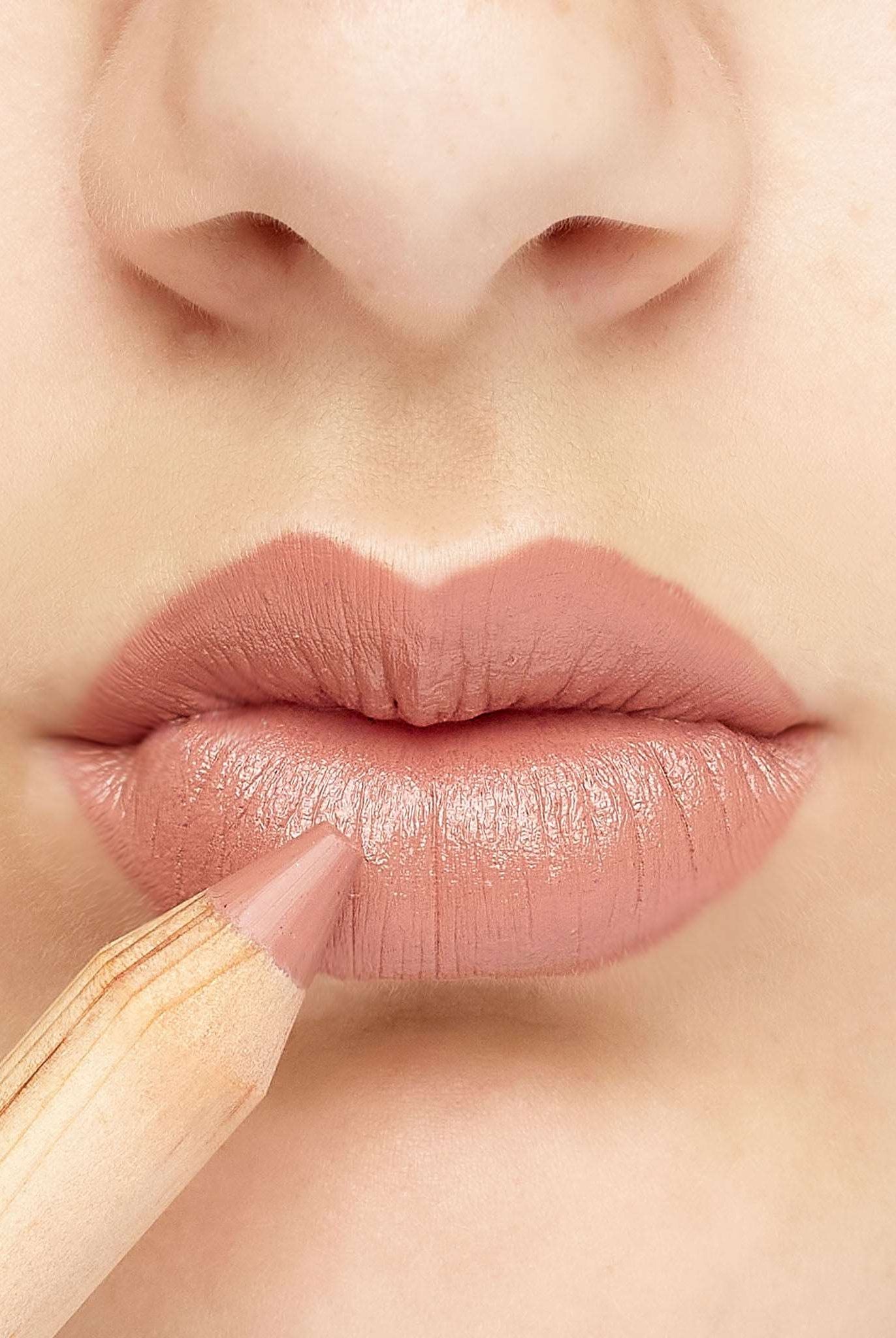 Lipstick Crayon - Lychee Sorbet by Luk Beautifood available at Rawspice Boutique.