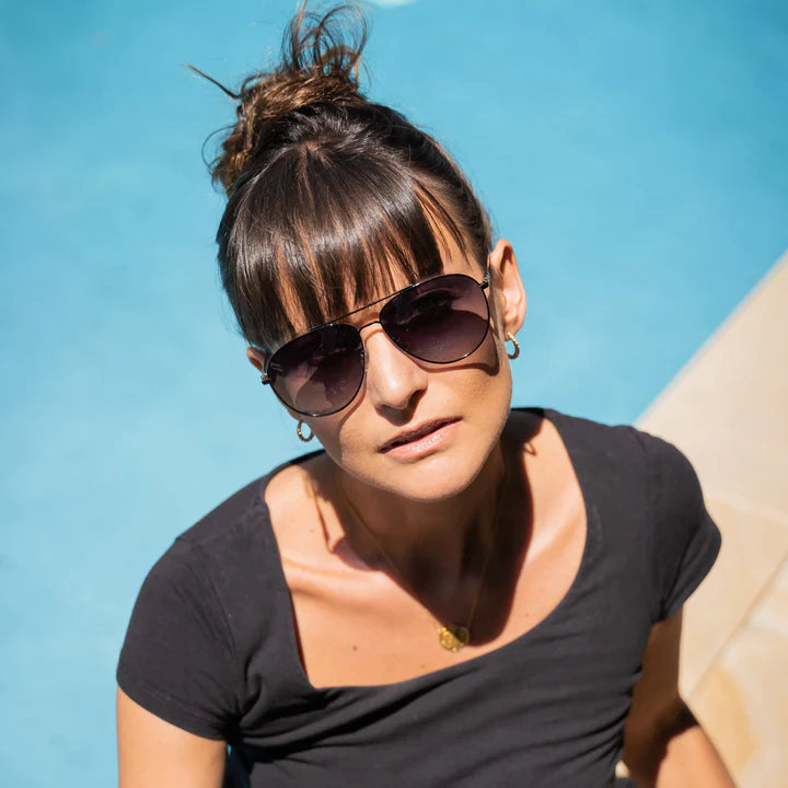 Mara Black Gold Sunglasses by Locello is currently available at Rawspice Boutique, South West Rocks.
