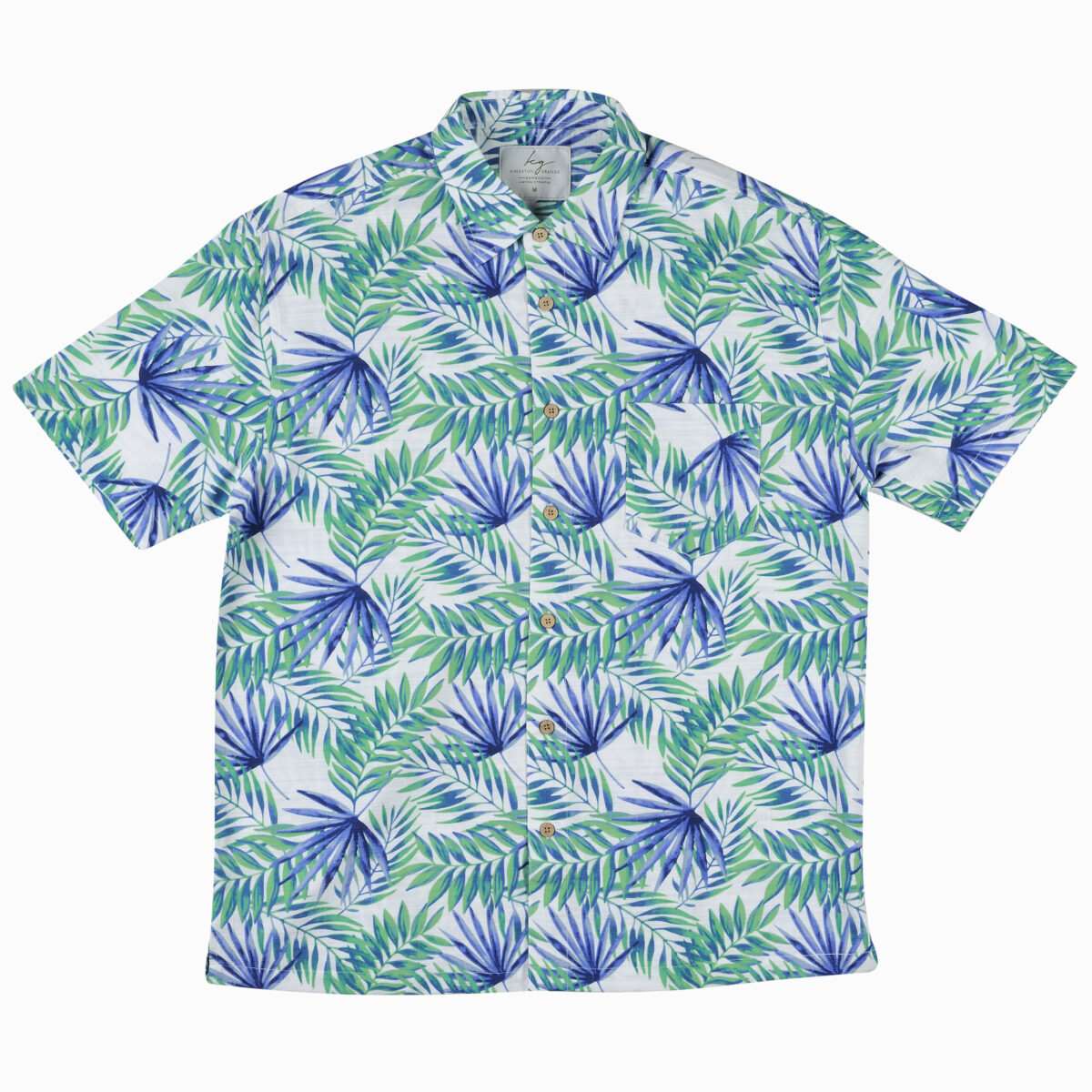 Men's Bamboo Short Sleeve Shirt - Island Life is available at Rawspice Boutique.