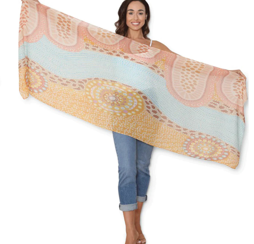 Narooma Scarf by The Artists Label is currently available from Rawspice Boutique, South West Rocks. 