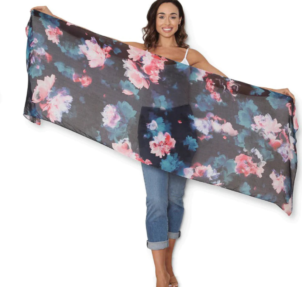 Night Flowers Infinity Scarf by The Artists Label is currently available from Rawspice Boutique, South West Rocks. 