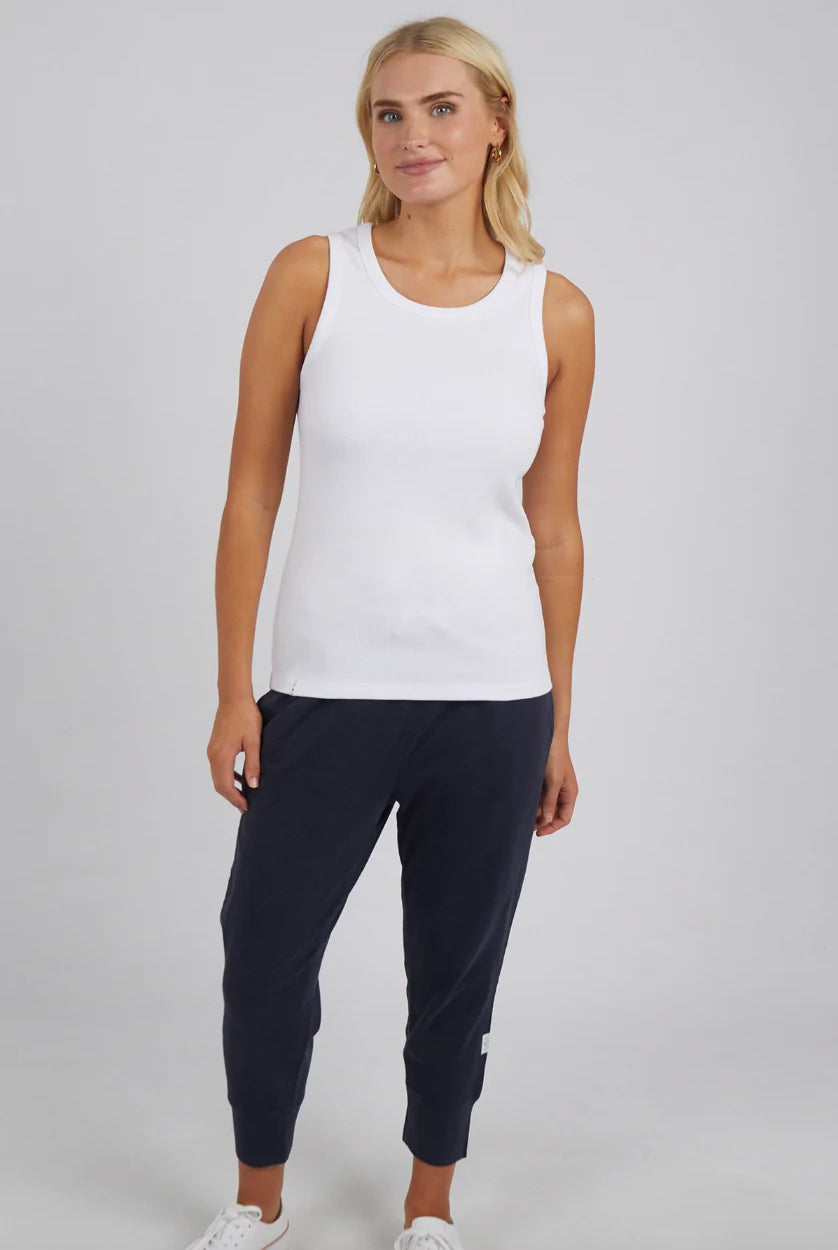 Rib Crew Tank - White from Elm is currently available from Rawspice Boutique, South West Rocks.
