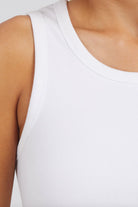 Rib Crew Tank - White from Elm is currently available from Rawspice Boutique, South West Rocks.