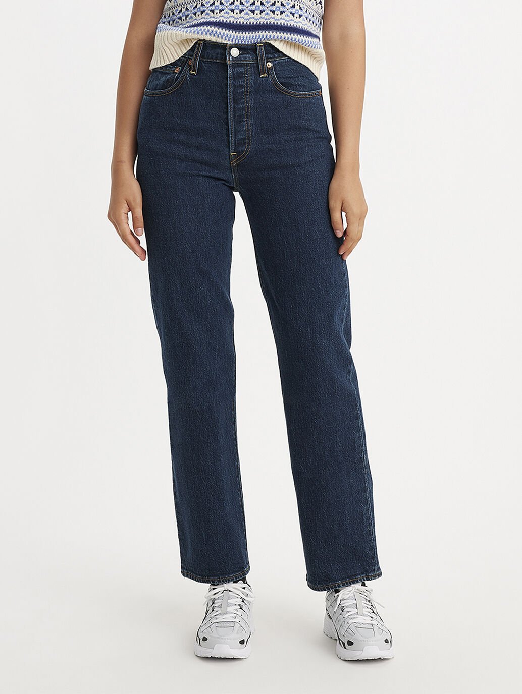 The Salsa Dark Stone WOMEN'S RIBCAGE STRAIGHT ANKLE JEANS by LEVI'S® are currently available at Rawspice Boutique.