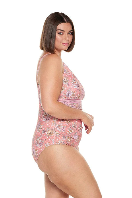 Seychelles High Neck One Piece by Capriosca Swimwear is currently available at Rawspice Boutique, South West Rocks.
