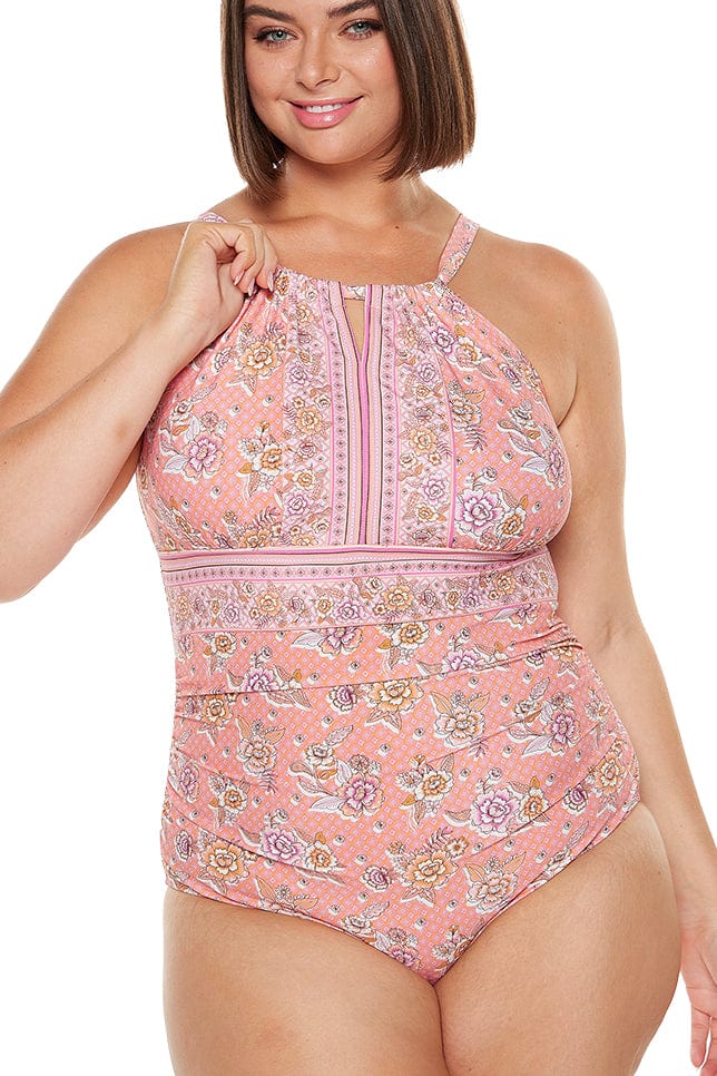 Seychelles High Neck One Piece by Capriosca Swimwear is currently available at Rawspice Boutique, South West Rocks.