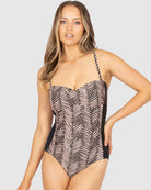 Tidal Wave Moulded Cup Bandeau One Piece Swimsuit by Baku is currently available from Rawspice Boutique, South West Rocks.