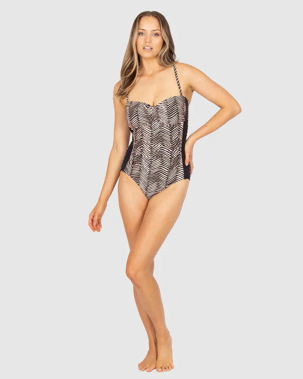 Tidal Wave Moulded Cup Bandeau One Piece Swimsuit by Baku is currently available from Rawspice Boutique, South West Rocks.