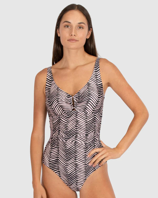 Tidal Wave D/E Ring Front One Piece Swimsuit by Baku is currently available from Rawspice Boutique, South West Rocks.