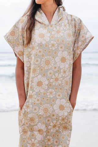 The Casuarina Surf Poncho is a sand-free, super-absorbent, quick-drying hooded towel. Lightweight, antibacterial and soft, with a pocket and optional waist tie.