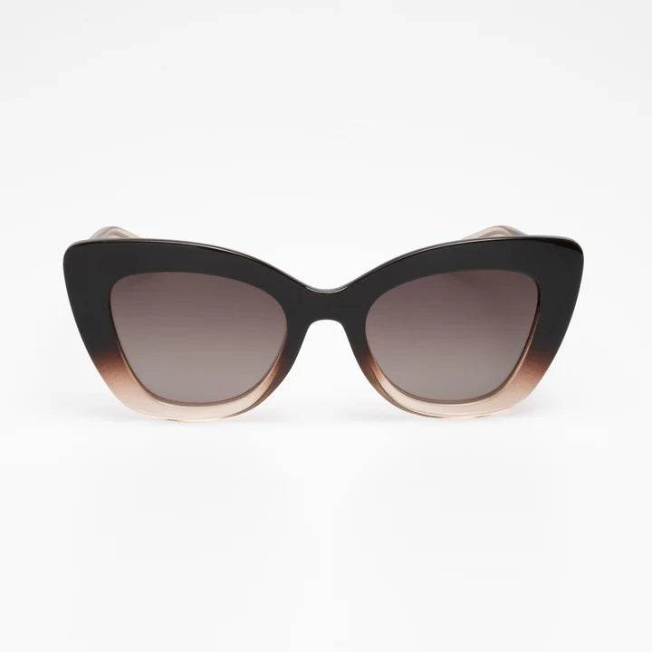 The Ombre Brown EDEN  Sunglasses by LOCELLO are currently available at Rawspice Boutique.