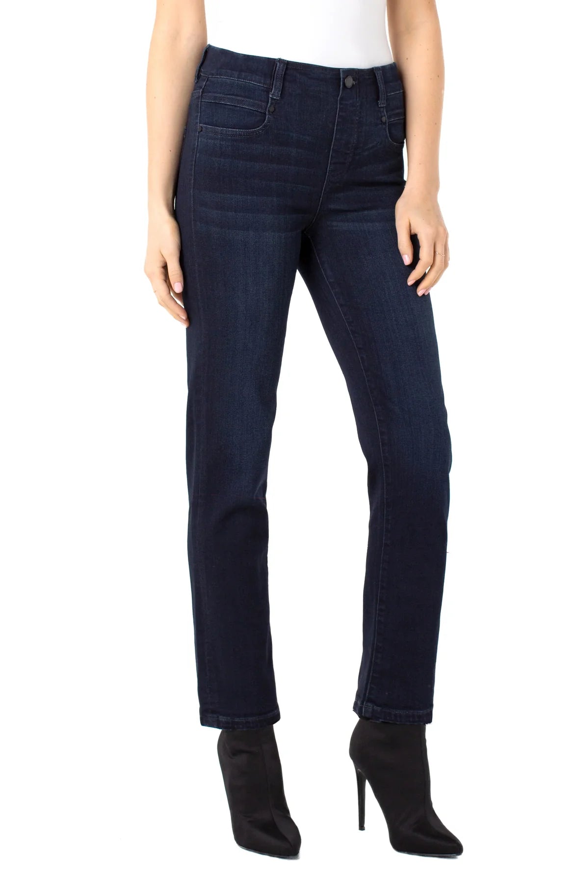 Gia Glider Slim - Halifax, a modern eco-friendly slim-leg jean with a mid-rise fit and pull-on ease, designed for all-day comfort and style.