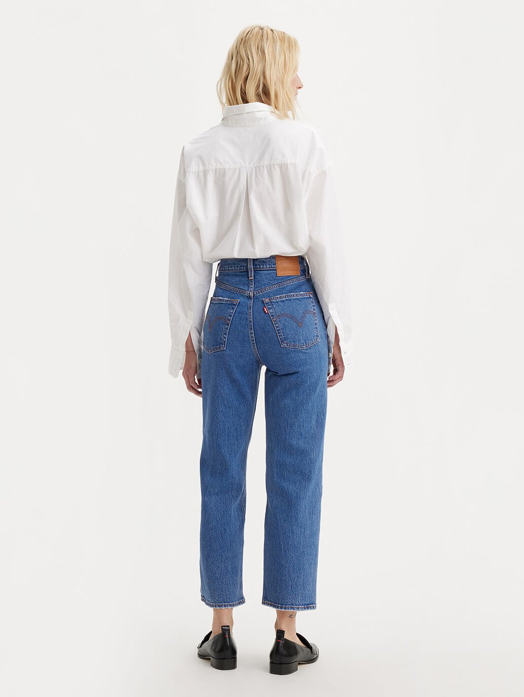 The Jazz Pop Women's Ribcage Straight Ankle Jeans by Levi's® are currently available at Rawspice Boutique.