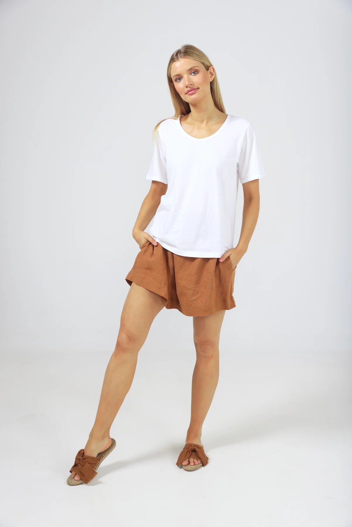 The White Kasai Short Sleeve Tee by The Shanty Corporation is available at Rawspice Boutique.