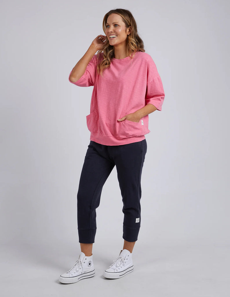 The Pink Lemonade Mazie Sweat by Elm is currently available at Rawspice Boutique.