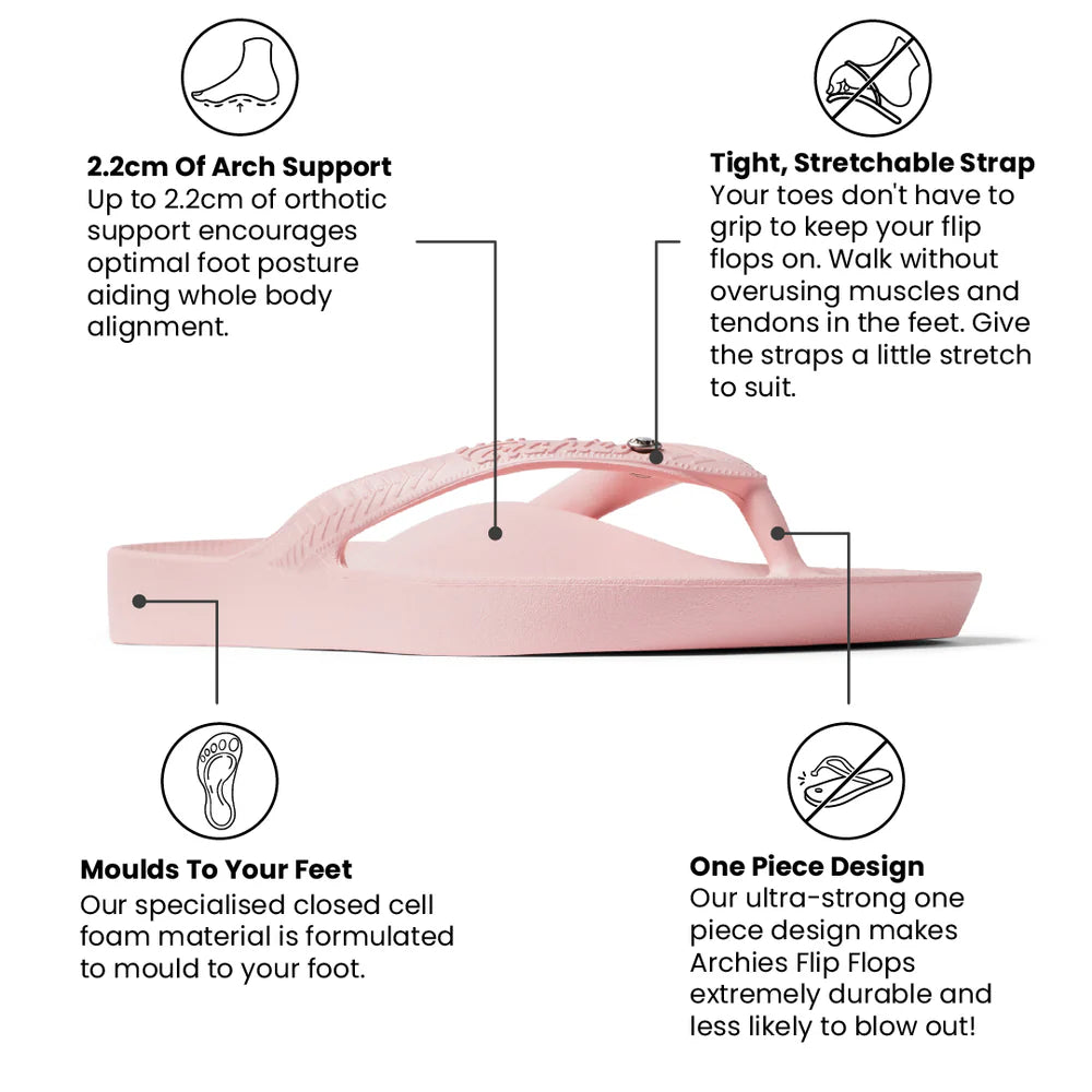 The Crystal Pink Arch Support Thong by Archies are currently available at Rawspice Boutique.