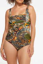 The Zambia Tankini Pleated Top by TOGS is available at Rawspice Boutique.