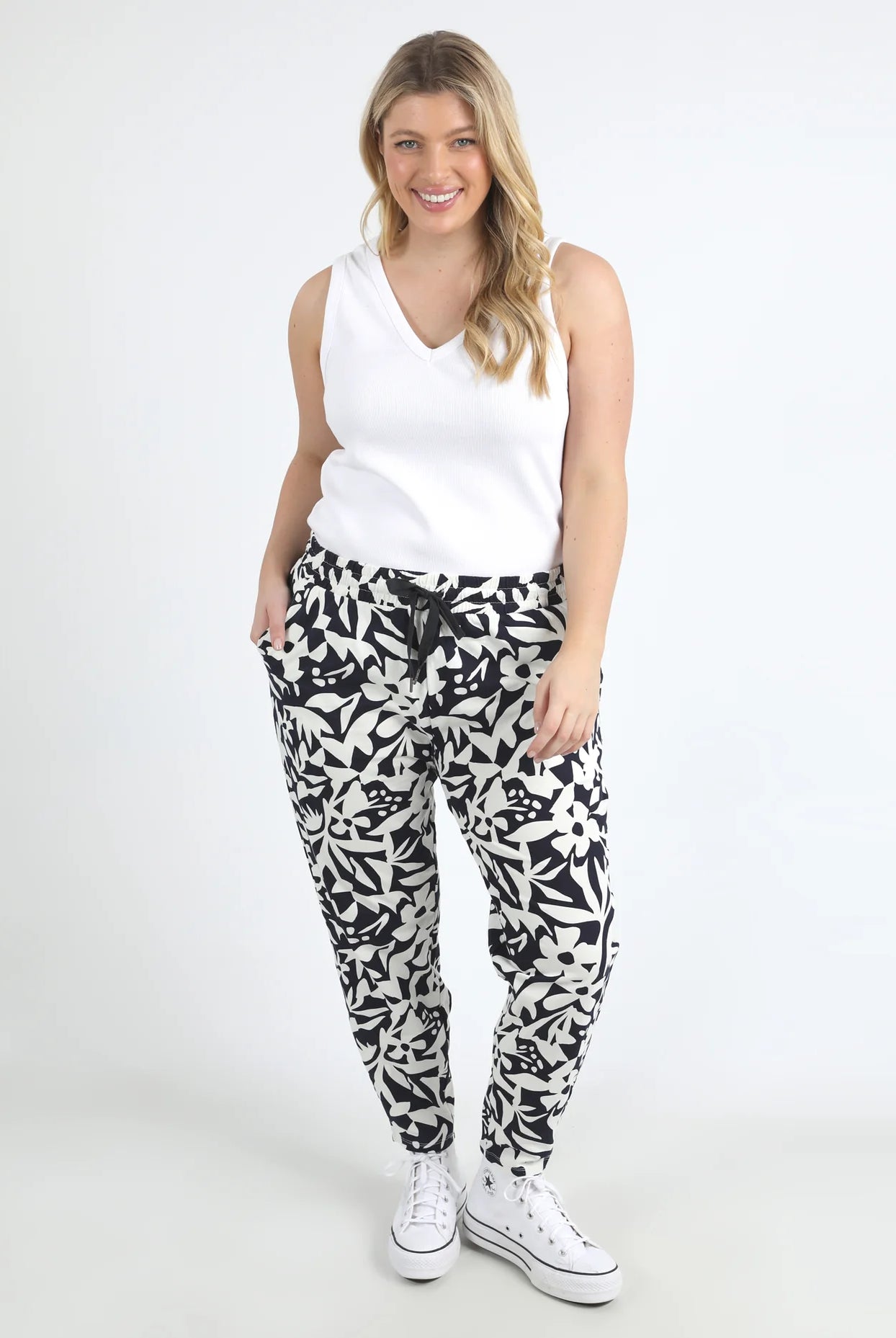 The White Rib Vee Tank by Elm is available at Rawspice Boutique.