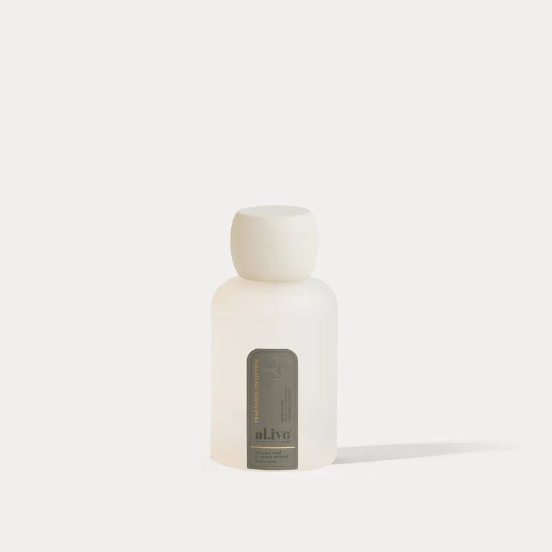 al.ive Room Spray in Willow Gum & Lemon Myrtle, a fresh Australian-inspired home fragrance spray.