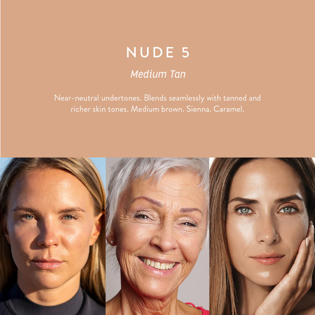 The Nude 5 - Medium Tan Instant Glow Skin Tint by Luk Beautifood is currently available at Rawspice Boutique.