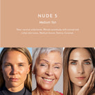 The Nude 5 - Medium Tan Instant Glow Skin Tint by Luk Beautifood is currently available at Rawspice Boutique.