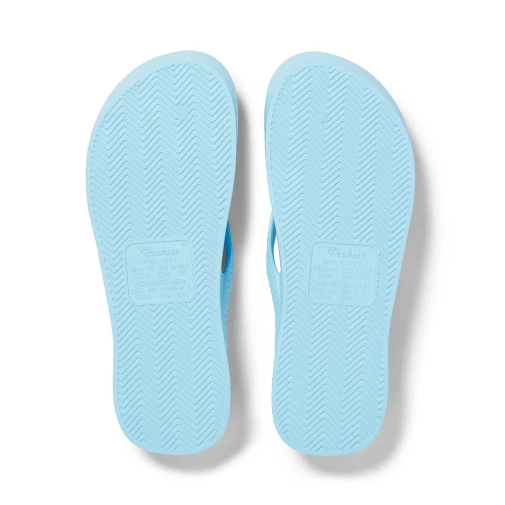 The Sky Blue Arch Support Thong by Archies is available at Rawspice Boutique.