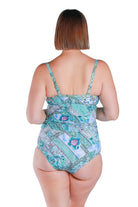 The Whitehaven Ruched Tankini Top by Capriosca is currently available at Rawspice Boutique.