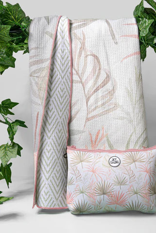 The Ultimate Beach Towel - The Whitehaven by Sky Gazer is available at Rawspice Boutique.