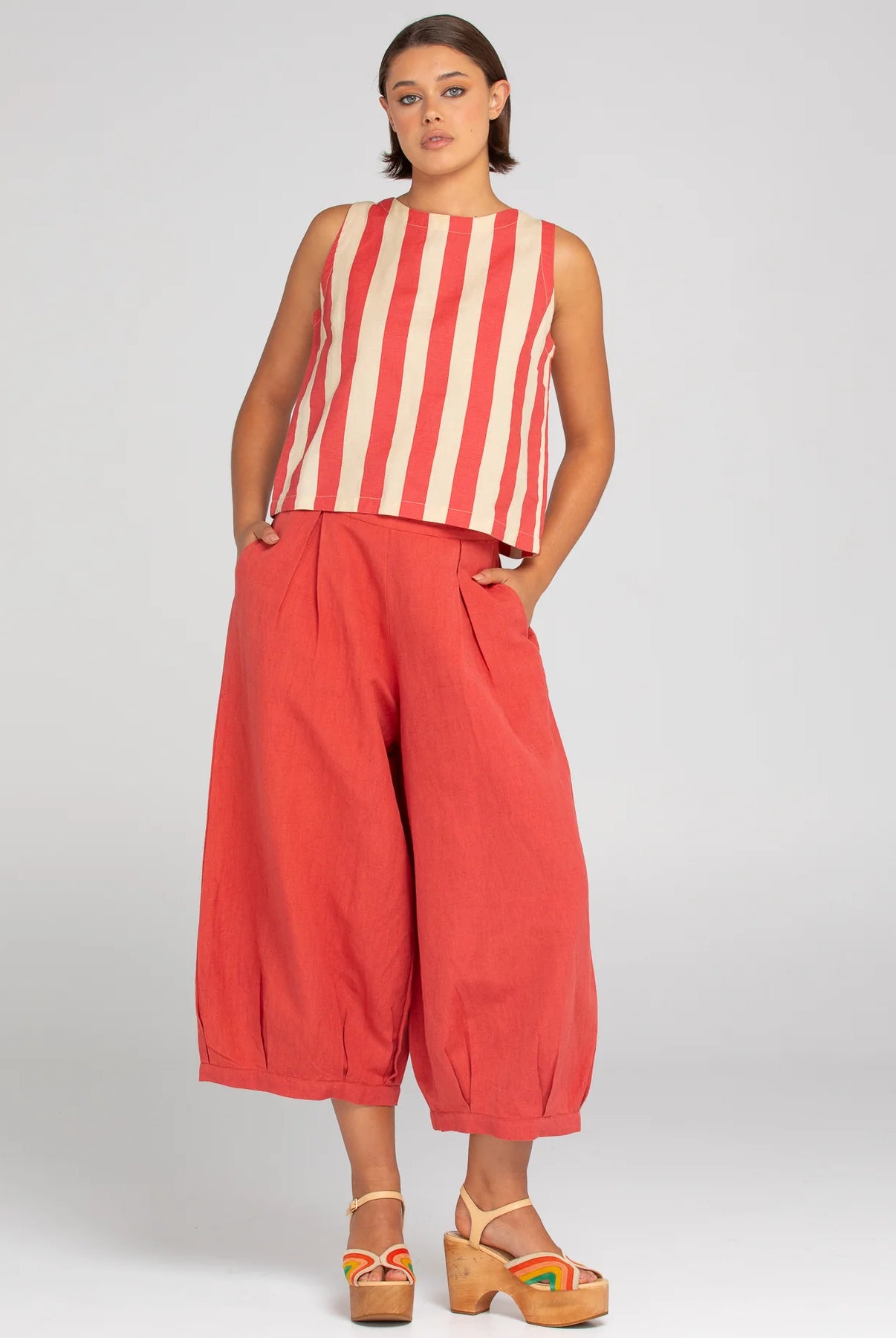 The Paprika Zetta Pant by BOOM SHANKAR is available at Rawspice Boutique.