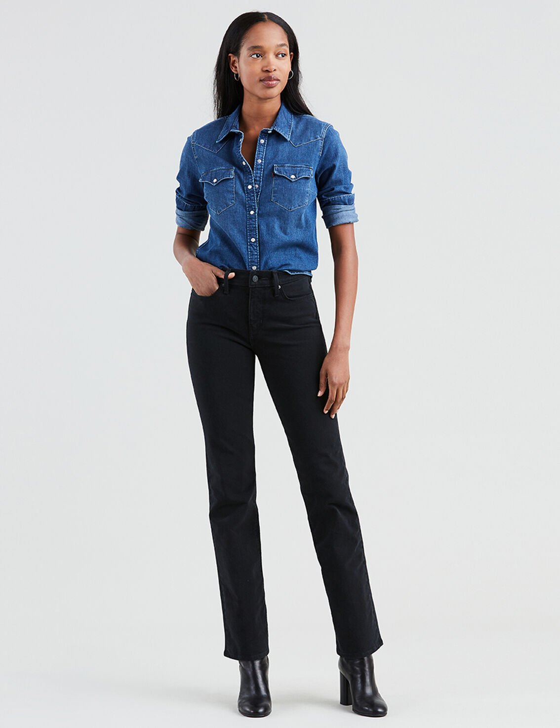 Levi's 314 Shaping Straight Jeans - Black