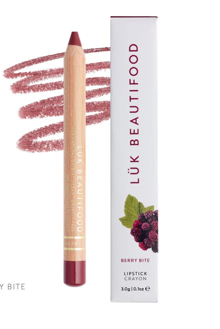 Limited Edition Lipstick Crayon - Berry Bite by Luk Beautifood is available at Rawspice Boutique.
