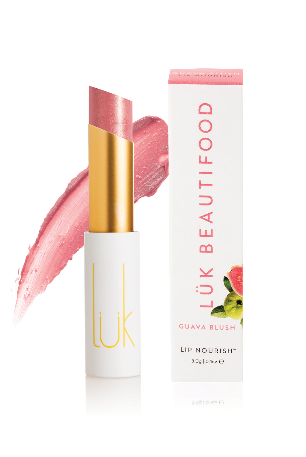Lip Nourish - Guava Blush by Luk Beautifood available at Rawspice Boutique.