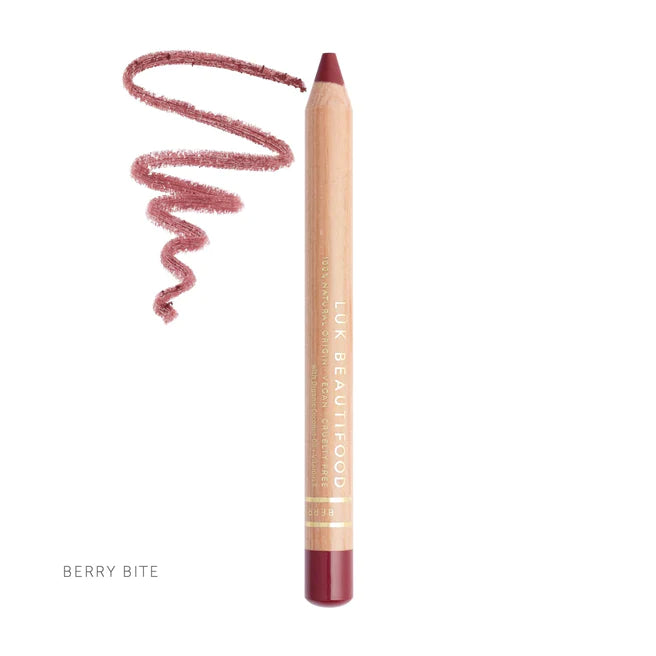 Limited Edition Lipstick Crayon - Berry Bite by Luk Beautifood is available at Rawspice Boutique.