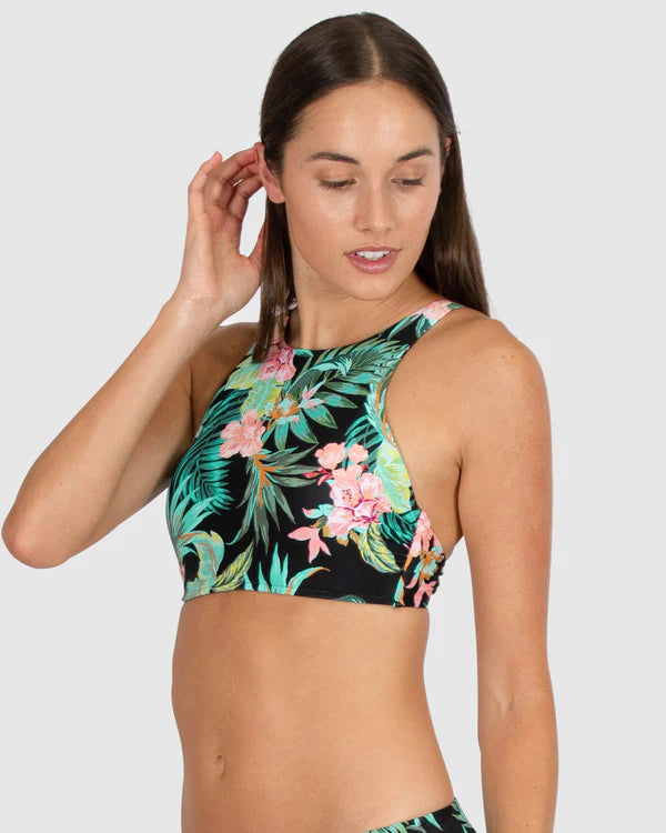 Bermuda High Neck Swim Top by Baku is currently available at Rawspice Boutique.