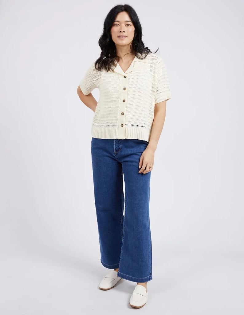Bay Knit Shirt Pearl by Elm is currently available at Rawspice Boutique, South West Rocks. 